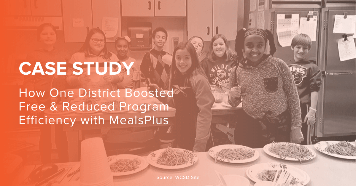 Case Study Ohio K-12 District Saves Time and Money with Free and Reduced Management Software Children in cafeteria at Westerville City Schools