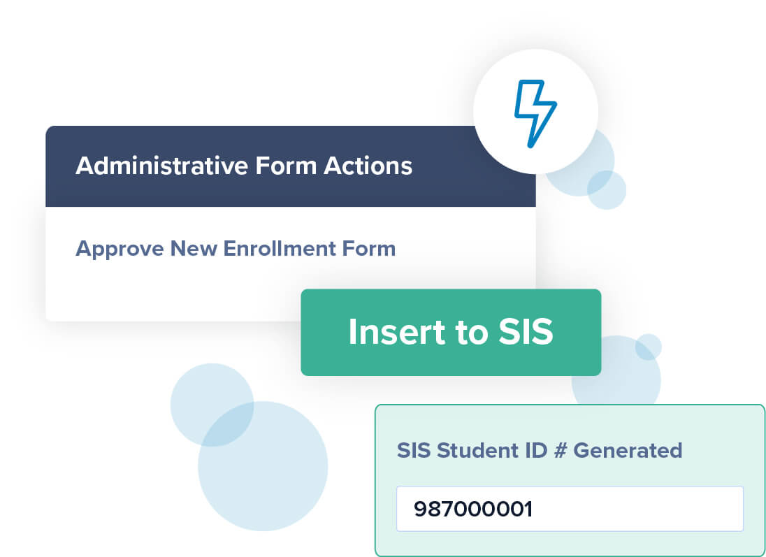Pop up windows from HR software for SIS student ID generators and administrative form action confirmations.