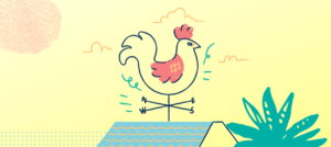 Rooster on a roof during sunrise national school breakfast week 2022 nsbw22 nsbw