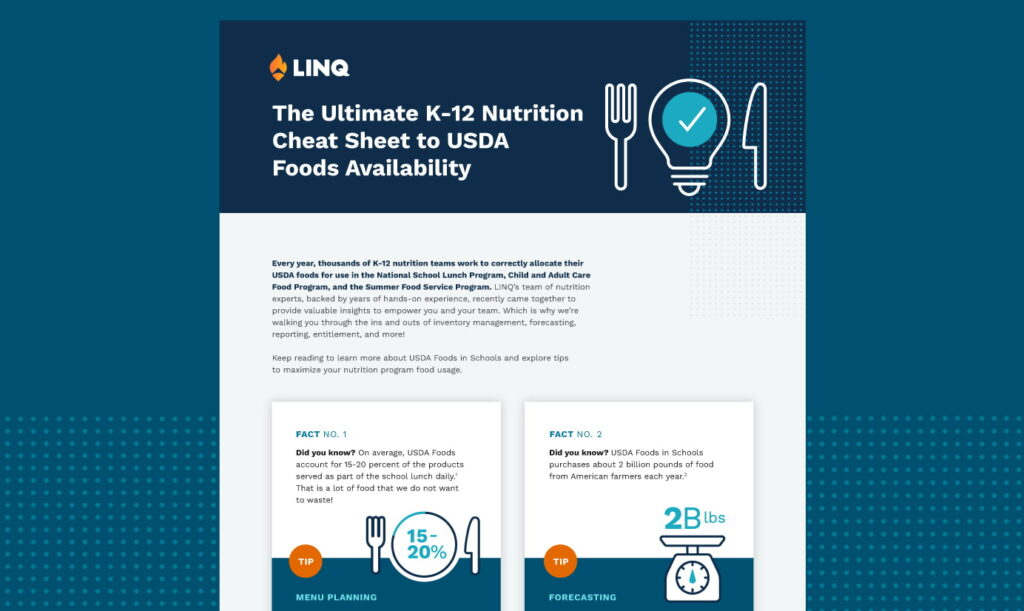 Ultimate K‑12 Nutrition cheat sheet to USDA Foods Availability
