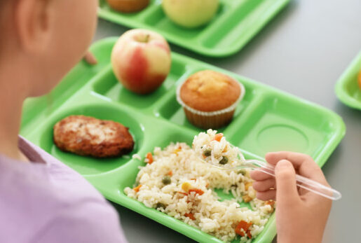 School lunchroom tray