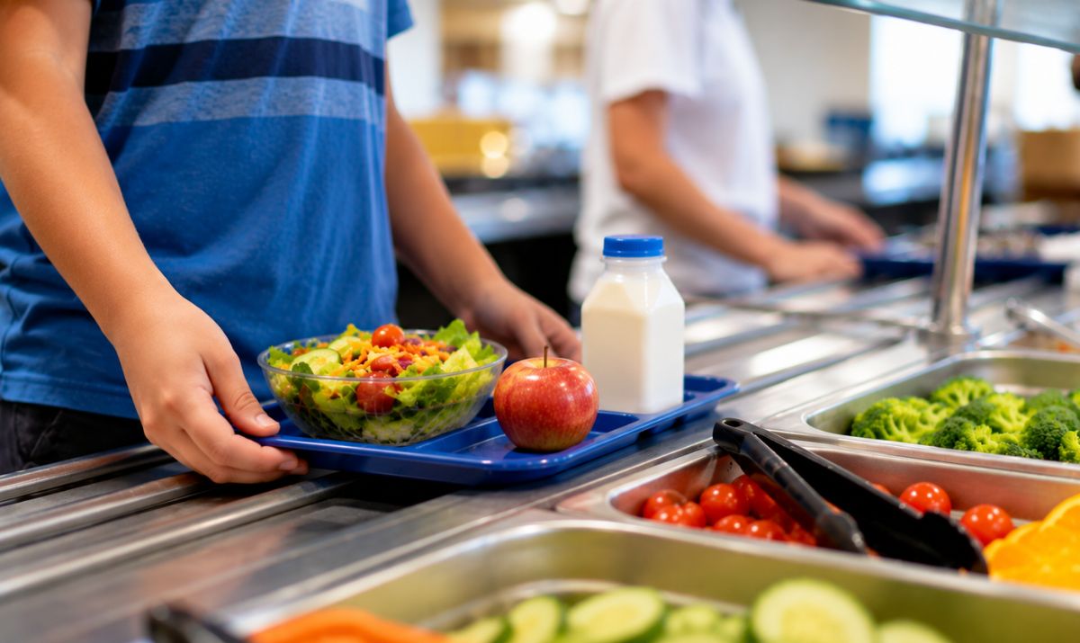 kids eating to reduce food waste in schools