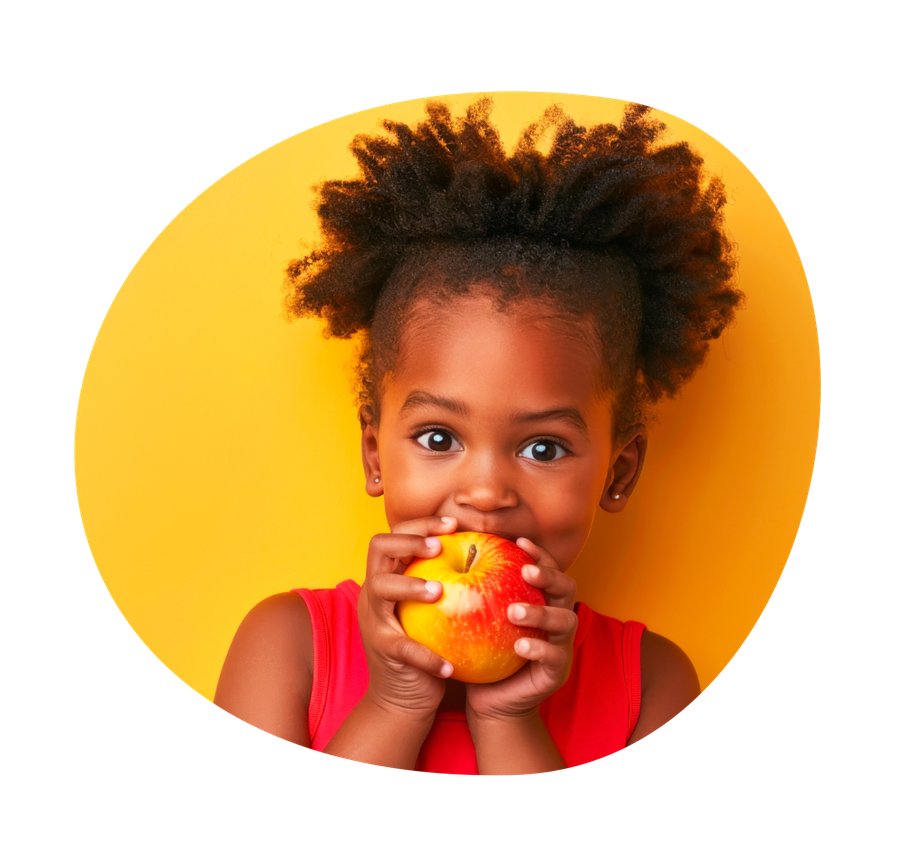 Child eating an apple